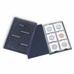 Münzen-Taschenalbum mit 10 Münzblättern für je 6 Kartonrähmchen, blau