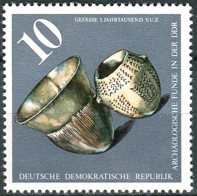 (1976) MiNr. 2182 ** - DDR - Archeologické nálezy v DDR - Hliněné hrnce (3. tisíciletí př.n.l.)