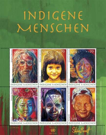 (2012) MiNr. 758-763 ** - UNO Wien - BLOCK 32 - Indigenen Völker 2012