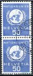 (1959) MiNr. 30 O - Švýcarsko - OSN - 2-pá - OSN Emblém