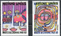 (1983) MiNr. 117 - 118 ** - OSN Ženeva - 35. výročí Všeobecné deklarace lidských práv