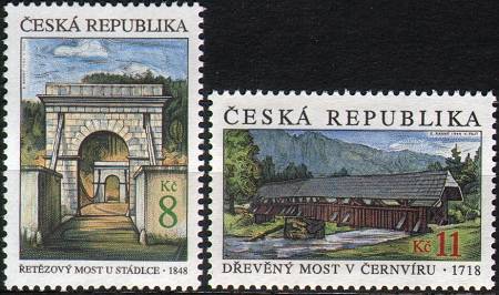 (1999) MiNr. 218 - 219 ** - Tschechische Republik - Schönheiten unserer Heimat - Brücken