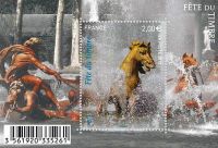 (2010) MiNr. 4836 ** BL 125 - Frankreich - Fête du Timbre 2010, Apollo-Brunnen im Schloss von Versailles