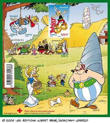 (2009) MiNr. 4793 - 4797 ** BL 123 - Frankreich - Asterix feiert 50 Jahre