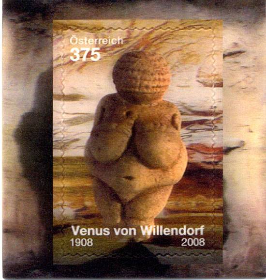 (2008)Mi Nr. 2758 ** - Österreich - BLOCK 44 - Venus von Willendorf (3D)