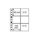 GRANDE Plastic Pockets, with 6 pockets, 106 x 98 mm, clear