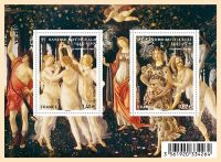 (2010) MiNr. 4993 - 4994 ** BL 143 - Frankreich - Sandro Botticelli