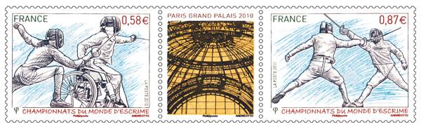 (2010) Nr. 4984-4985 ** - Frankreich - briefmarken + leerfeld - Fechten
