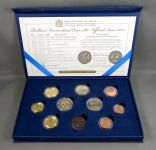 (2015) Set 10 ks mincí v kazetě + certifikát (BU); sada € + replika