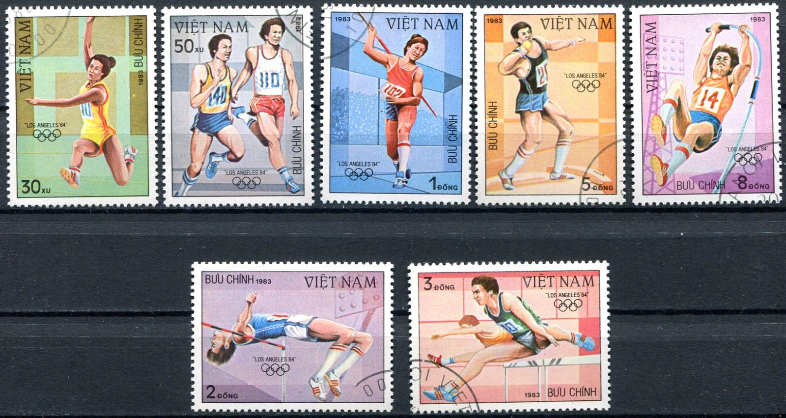 (1983) MiNr. 1344 - 1350 - O - Vietnam - OH Los Angeles 1984 (I.)