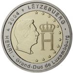 (2004) 2€ - Lucembursko - Monogram, velkovévoda Henri - mincovní karta | www.tgw.cz