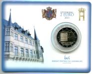 (2013) 2€ - Lucembursko - Národní hymna - mincovní karta | www.tgw.cz