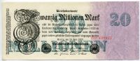(1923) Ros. 96b / Pi. 97b - Deutschland - Banknote 20 000 000 Mark - UNC (Serie P)