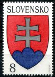 (1993) MiNr. 162 **- Slowakei - Briefmarke: das große Staatswappen