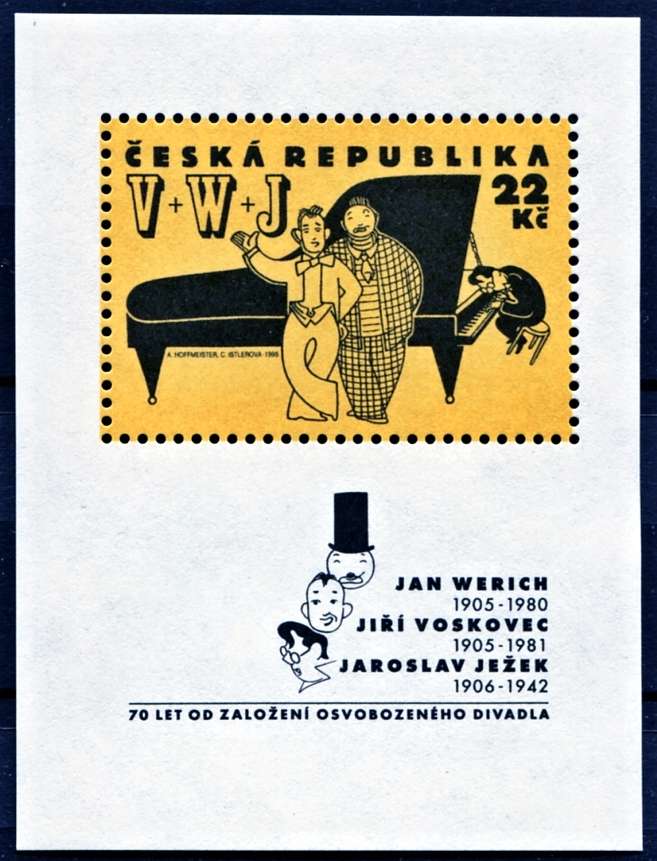 (1995) MiNr. 87 ** - Tschechische Rep. - BLOCK 2 - Befreite Theater