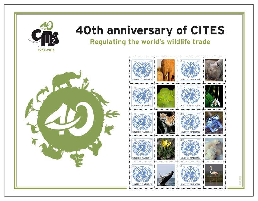 (2013) der Vereinten Nationen in New York ** - KLB. - 40 Jahrestag der CITES