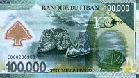 Libanon - (P 99) 100 000 Livres (2020) - UNC - pamětní, polymer