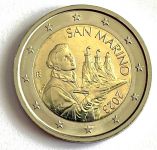 (2023) San Marino 2 € - UNC Umlaufmünze in Kapsel
