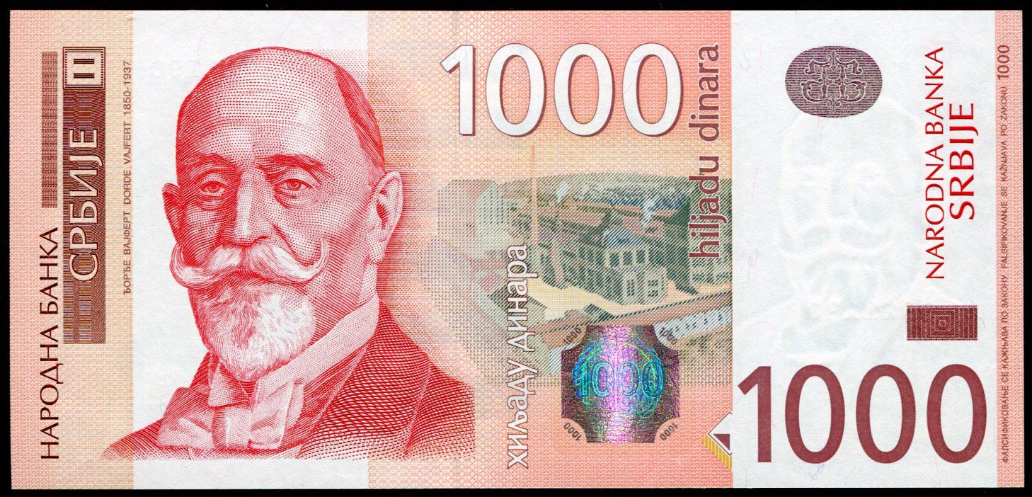 Srbsko (P 60a) 1000 DINARA (2011) - UNC