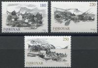 (1982) MiNr. 72 - 74 ** - Färöer Inseln - Dorf auf einer Insel