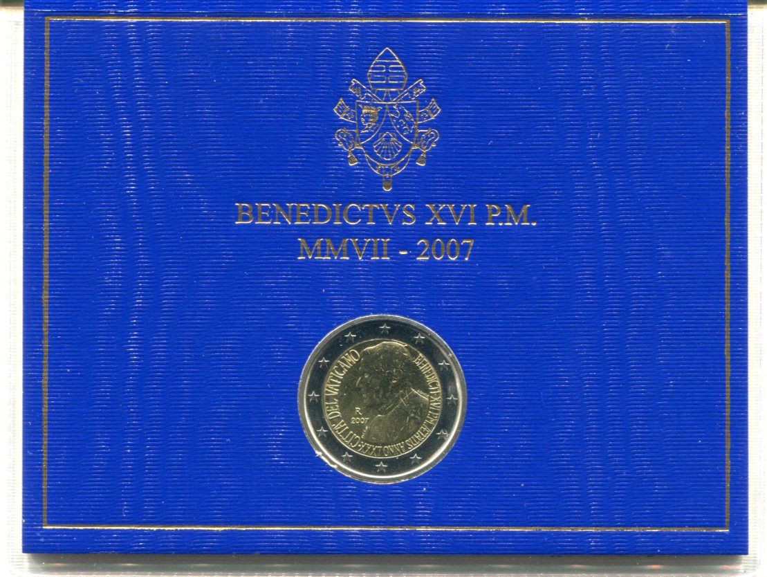 (2007) - 2 € - Vatikán - 80 let od narození Benedikta XVI. (UNC)