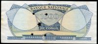 Kongo (P 8a) 1000 FRANCS (1964) - hvězdy perforeace (1-/1-)