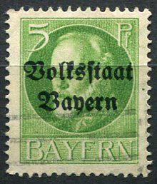(1919) MiNr. 117 II. A - O - Bayern - König Ludwig III. - Nachdruck