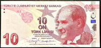 Turecko (P 223f) 10 Lir (2022) - UNC (čísla)