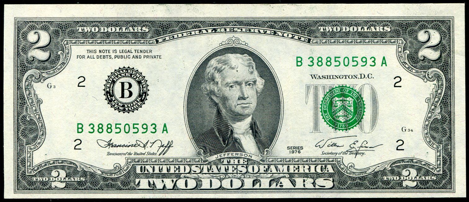 USA - P 461B - 2 Dollar - Serie 1976 - 1/1 (B38850593A)