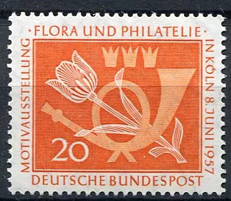 (1957) MiNr. 254 ** - Německo - Výstava známek "Flóra a filatelie"