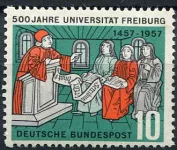 (1957) MiNr. 256 ** - Německo - 500. výročí univerzity ve Freiburgu