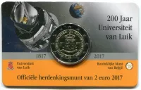 (2017) - 2 € - Belgie - 200 let univerzity v Lutychu