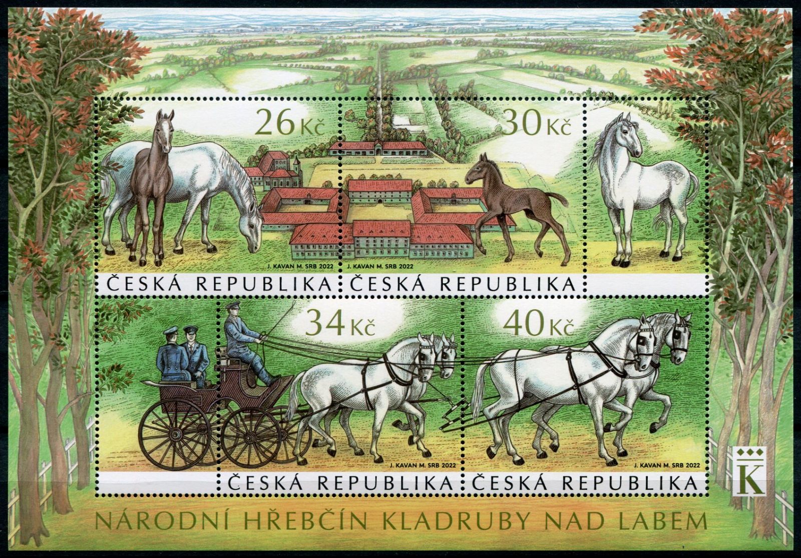 (2022) A 1180 - 1183 ** - Česká republika - Národní hřebčín Kladruby