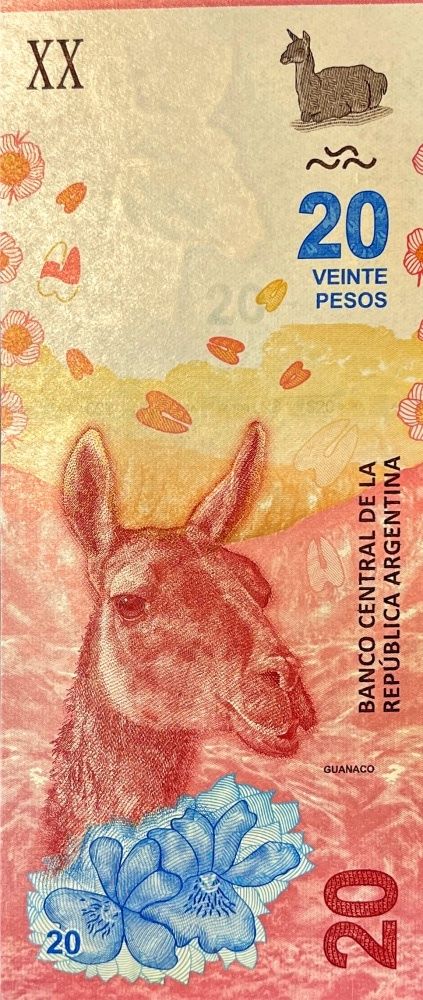 Argentina (P 361a) - 20 Pesos (2017) - UNC