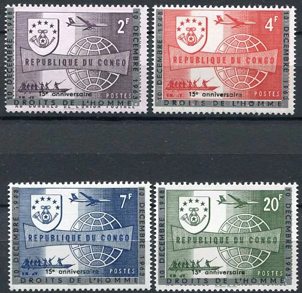 (1963) MiNr. 151 - 154 I. ** - Kongo (Kinshasa) - přetisk