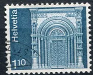 (1975) MiNr. 1068 - O - Schweiz - Gallus-Tor, Basler Münster