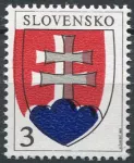 (1993) MiNr. 163 ** - Slowakei - Kleines Staatswappen - rote Verschiebung