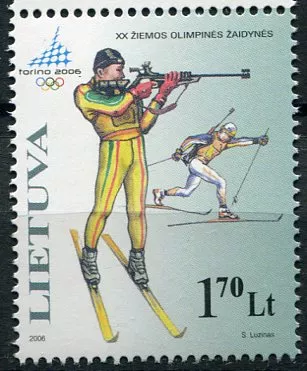 (2006) MiNr. 894 ** - Litauen - Olympische Winterspiele Turin - Biathlon