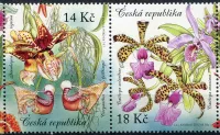 (2012) MiNr. 730 - 731 ** - Tschechische Republik - Anbau - Die Schönheit der Orchideen