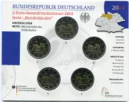 (2014) Münzkarte 2€-Münze Niedersachsen (BU) - ADFGJ