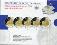 (2014) Münzkarte im 2€-Münzetui Niedersachsen (Proof) - ADFGJ