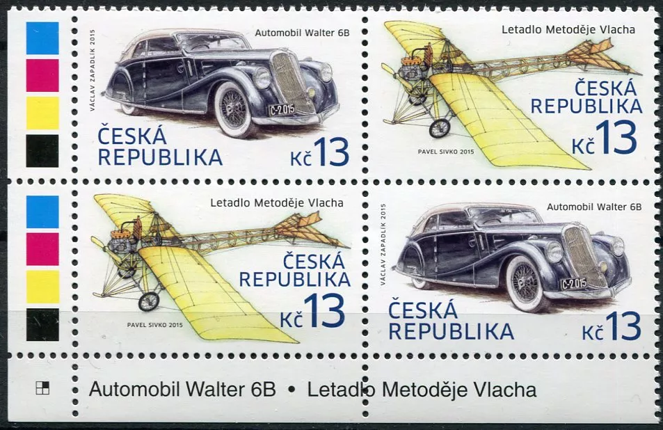 (2015) č. 838 - 839 ** - Česká republika - historické auto + letadlo (11)