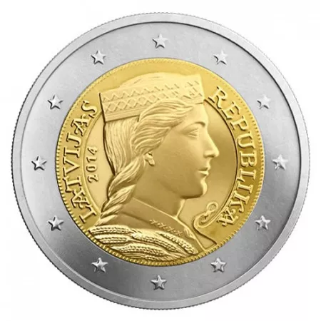 (2014) Lettland 2 € Umlaufmünze (BU)