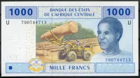 CAS Kamerun (P 207 Ue) 1000 CA FRANCS (2017) - UNC (sér. U)