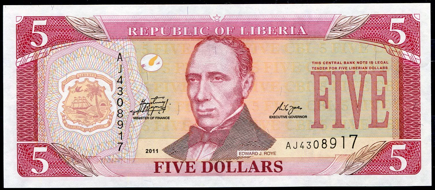 Libérie (P 26f) 5 Dollars - (2011) UNC