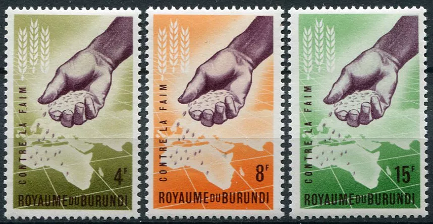 (1963) MiNr. 48 - 50 A ** - Burudi - Bojujte proti hladu