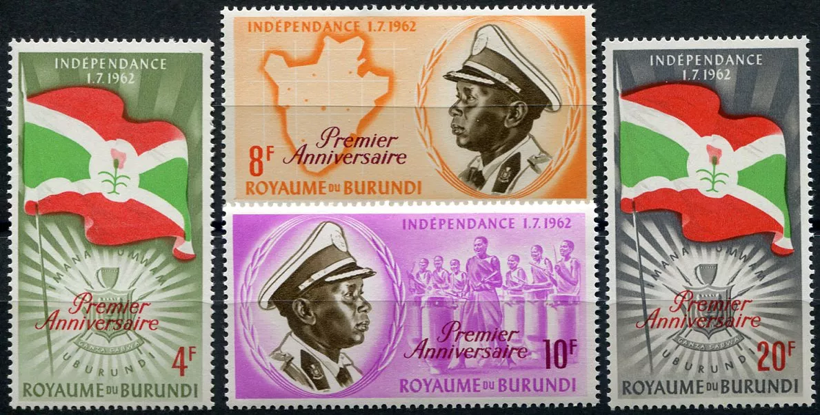 (1963) MiNr. 53 - 56 A ** - Burundi - 1. výročí nezávislosti