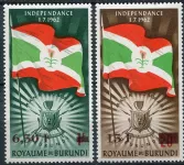 (1963) MiNr. 57 - 58 ** - Burundi - Unabhängigkeit - Nachdruck