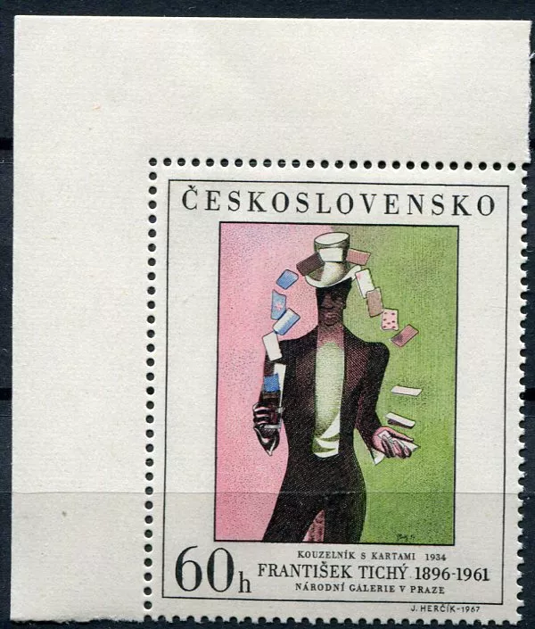 (1967) č. 1647 ** DV 1/1 - Československo - Kouzelník s kartami