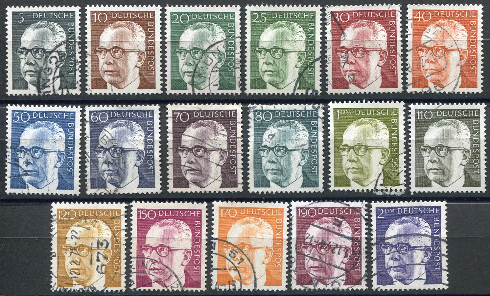 (1970-1972) Deutschland - Präsident Gustav Heinemann